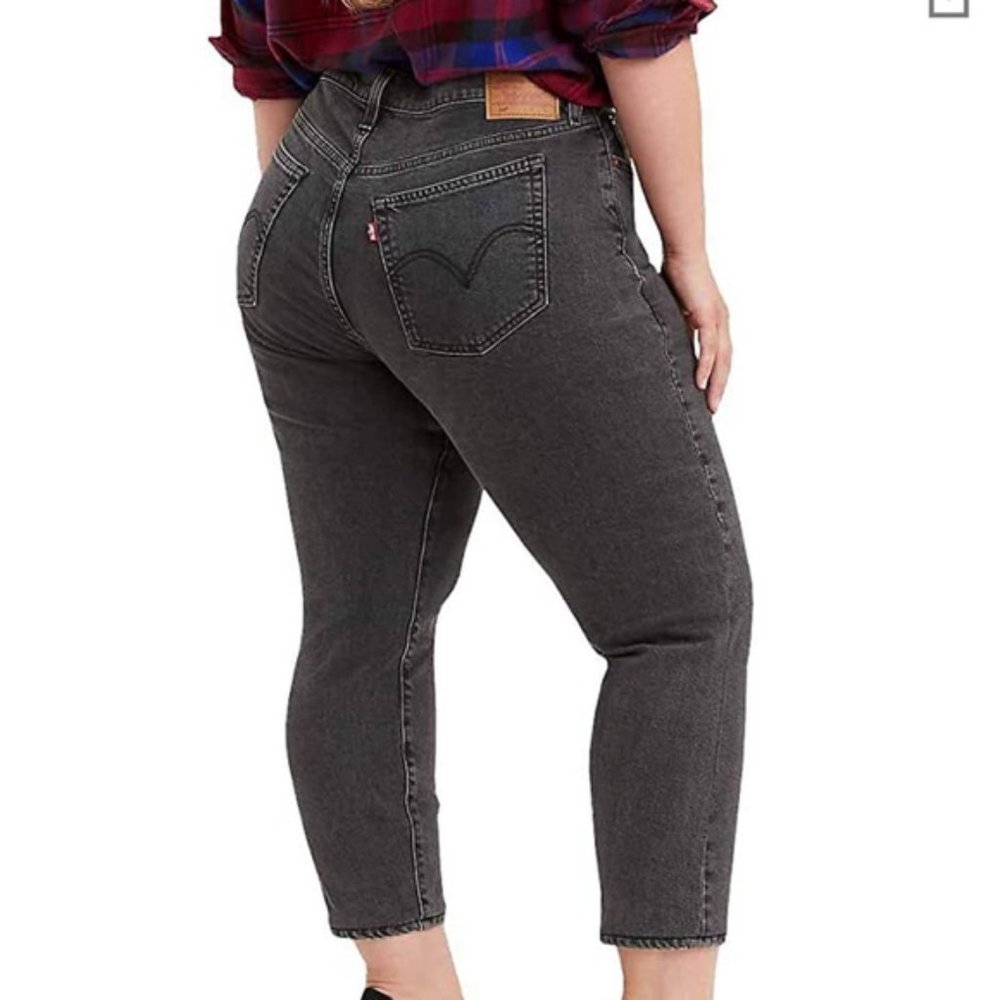 Levi's 20W Black Fade Wedgie Fit High Rise Skinny Jeans NWT 20 W